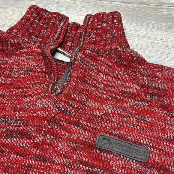 VTG Southpole Sweater Mens XL Red Gray Oversized Streetwear HipHop Ski Snowboard - Picture 3 of 8